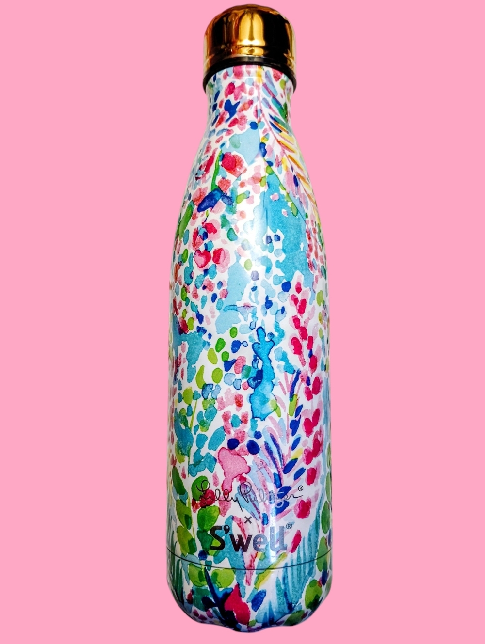 💐*Lilly Pulitzer* x SWELL Floral Watercolor Gold Cap Thermos💐